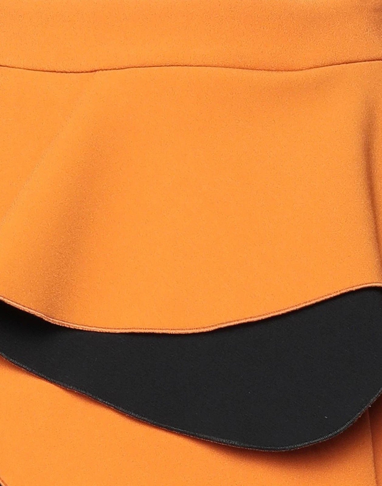 ROKSANDA Crepe Midi Peplum Skirt — UK 10 / US 6 / IT 42 (M) — Orange & Black Color-Block