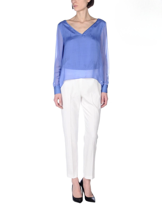 BLUMARINE Jumpsuit — IT 40 / US 4 / UK 8 (S) — Contrast Silk, Draped — Made in Italy