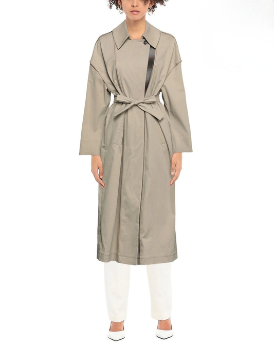 TELA Long Trench Coat — IT 46 / US 10 / UK 14 (XL) — Beige — Belted — Made in Italy