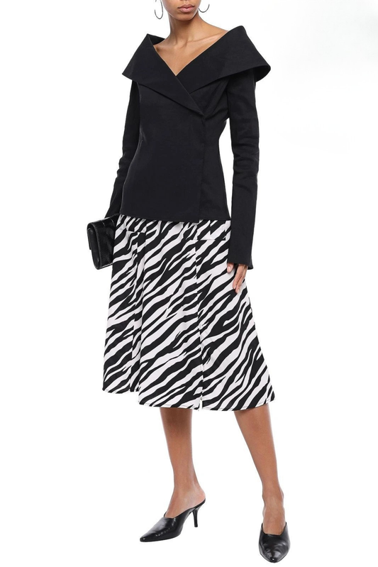 BEAUFILLE “Tora” Wrap Blouse — US 4 / UK 8 / IT 40 (S) — Linen Blend • Off-Shoulder