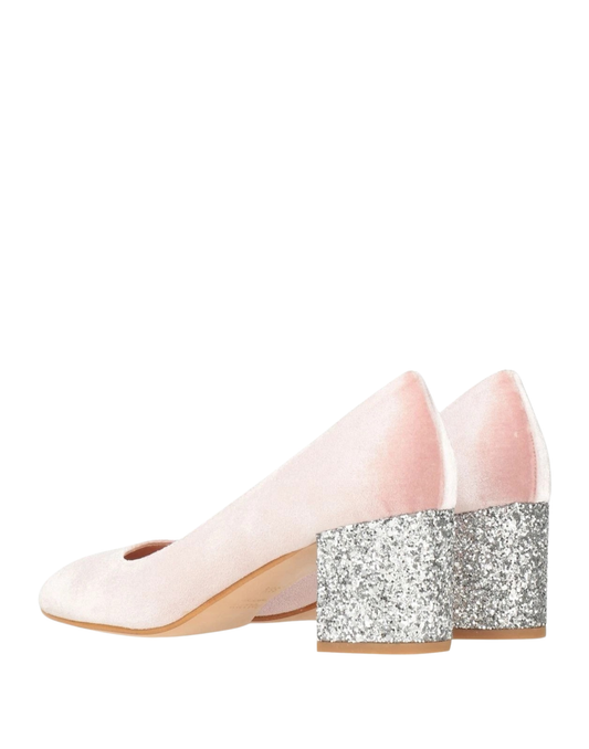POLLINI Pump Shoes — EU 39 — Glitter Square Heel (Made in Italy)