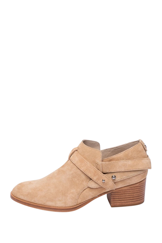 RAG & BONE Leather Booties — EU 38.5 / UK 5.5 / US 8.5 — Mid Heel • Metal Logo
