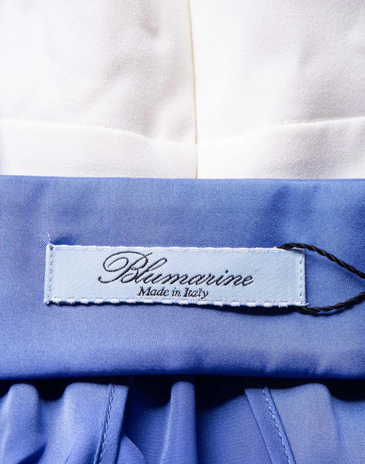 BLUMARINE Jumpsuit — IT 40 / US 4 / UK 8 (S) — Contrast Silk, Draped — Made in Italy