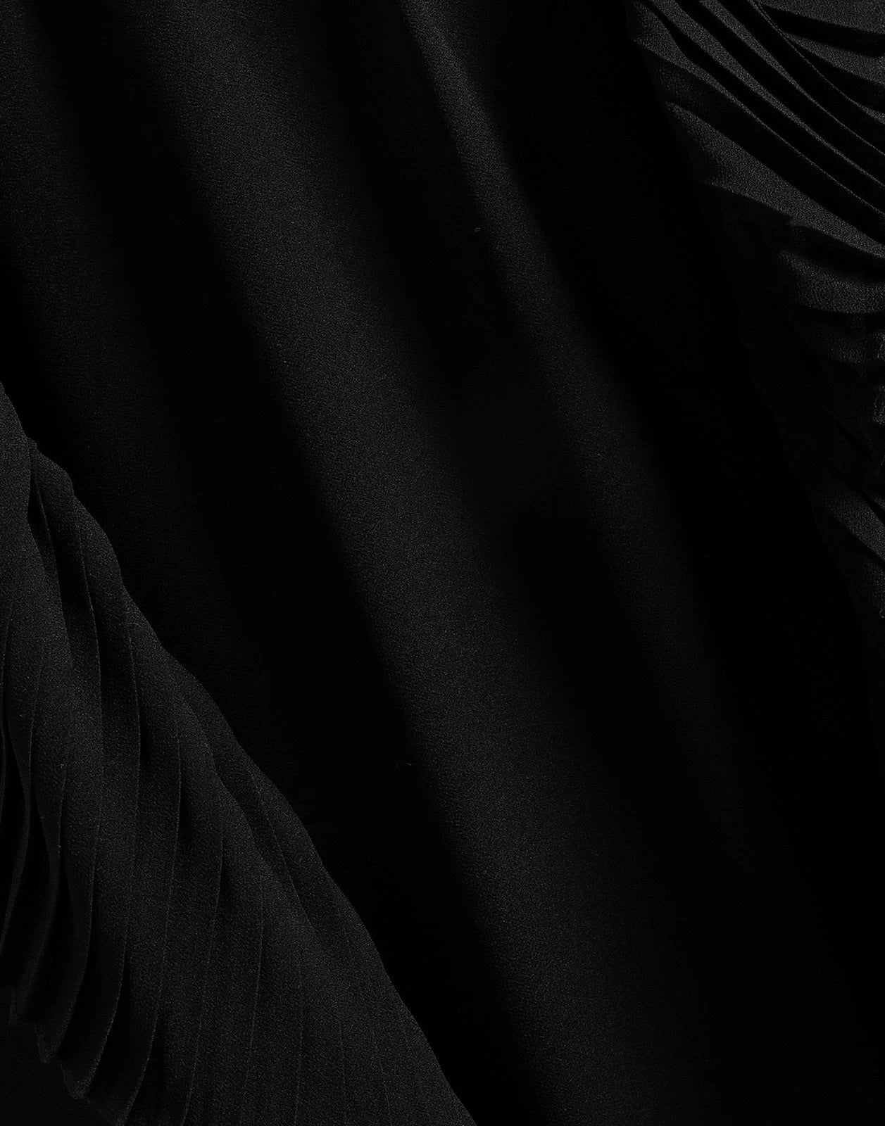 MIKAEL AGHAL Flare Dress — US 10 / UK 14 / IT 46 (L) — Black — Pleated Ruffle — Zipped — RRP €859