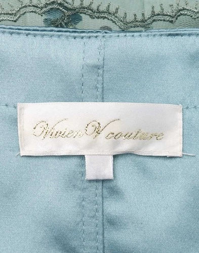 VIVIEN LUXURY Bandeau Dress — IT 40 / US 4 / UK 8 (S) — Blue — Sequins • Pleated • Lined