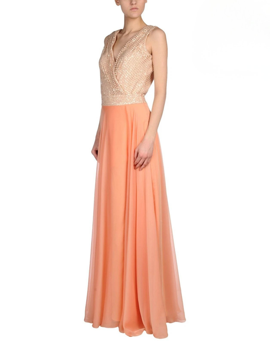 MAESTRI Beaded Bodice Maxi Gown — IT46 / US10 / UK14 (XL)