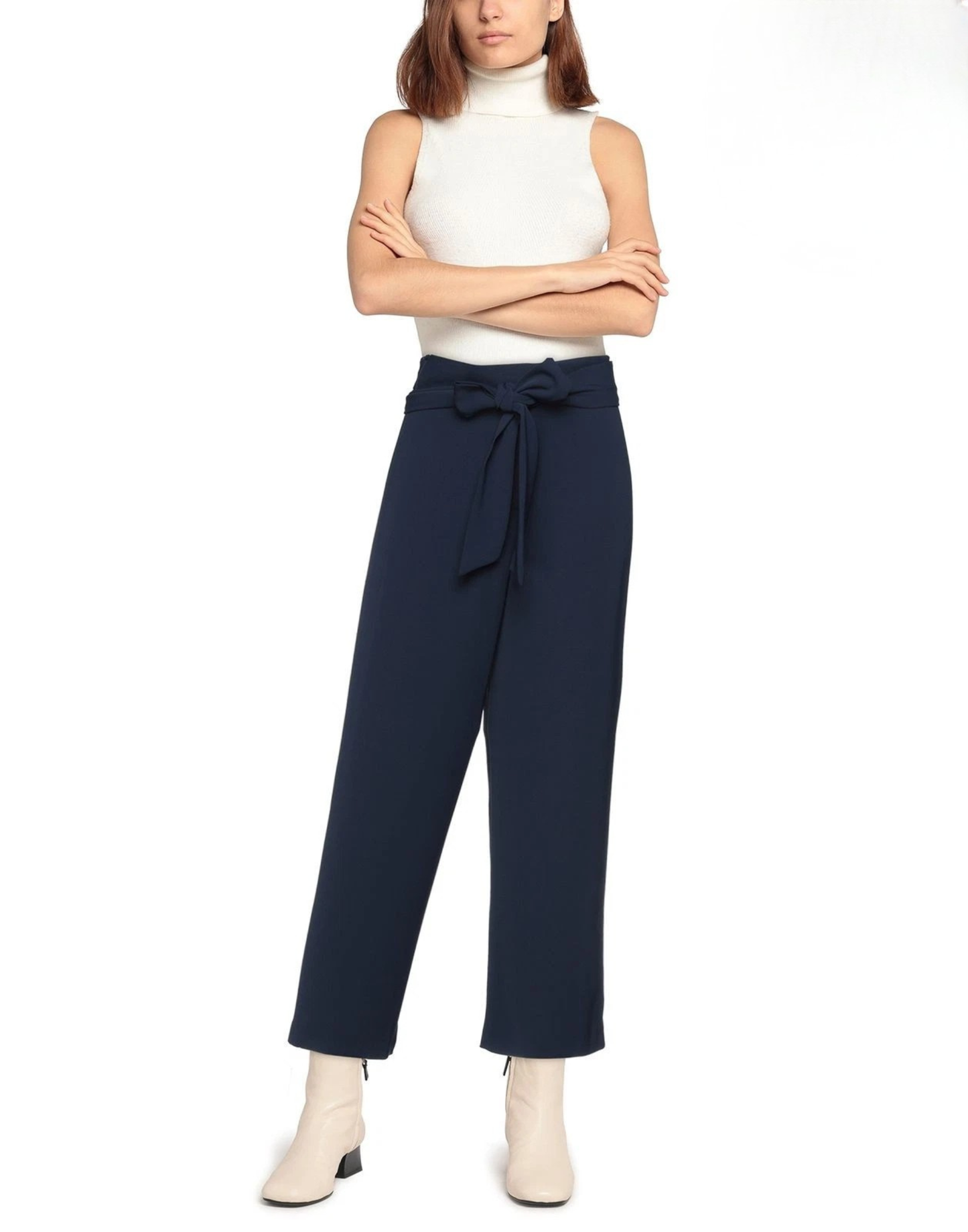 IRIE Crepe Straight Trousers — Size M (Blue)