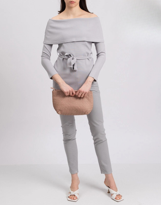 SAFIYAA Off-Shoulder Knitted Top — FR36 / US4 / UK8 (S)