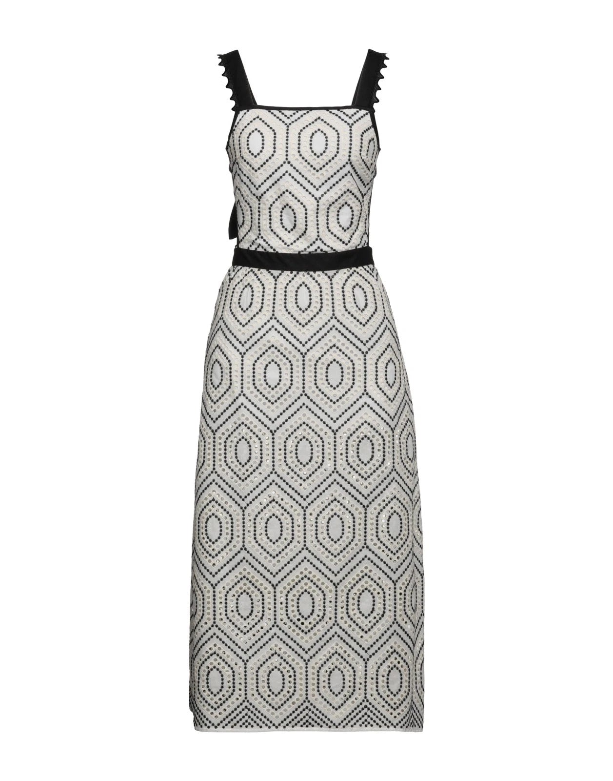 SIMONA CORSELLINI Sangallo Lace Midi Dress — IT 44 / US 8 / UK 12 (L) — Made in Italy