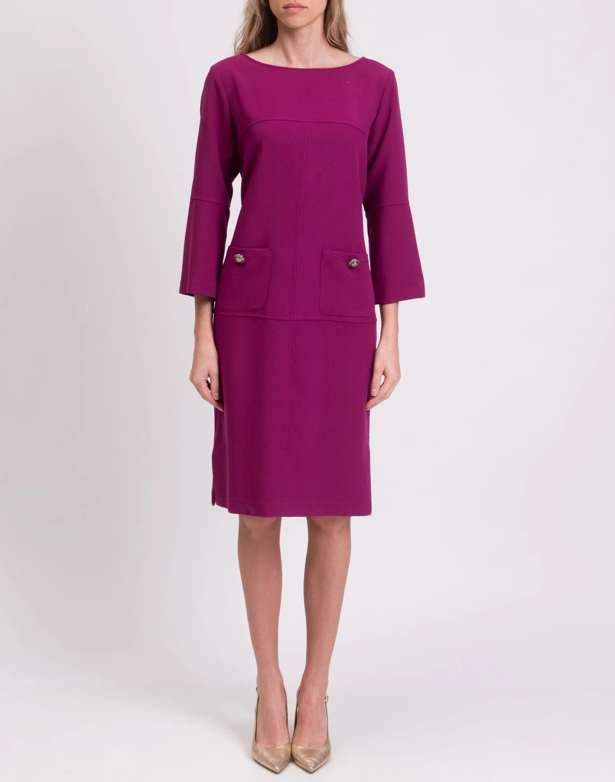 CLIPS Midi Sheath Dress — IT 48 / US 12 / UK 16 (XXL) — Made in Italy