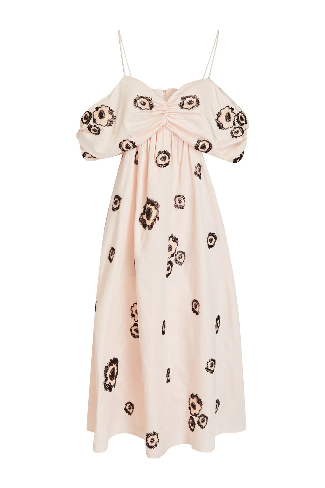 STINE GOYA Beaded Midi Dress — XXS / Pink