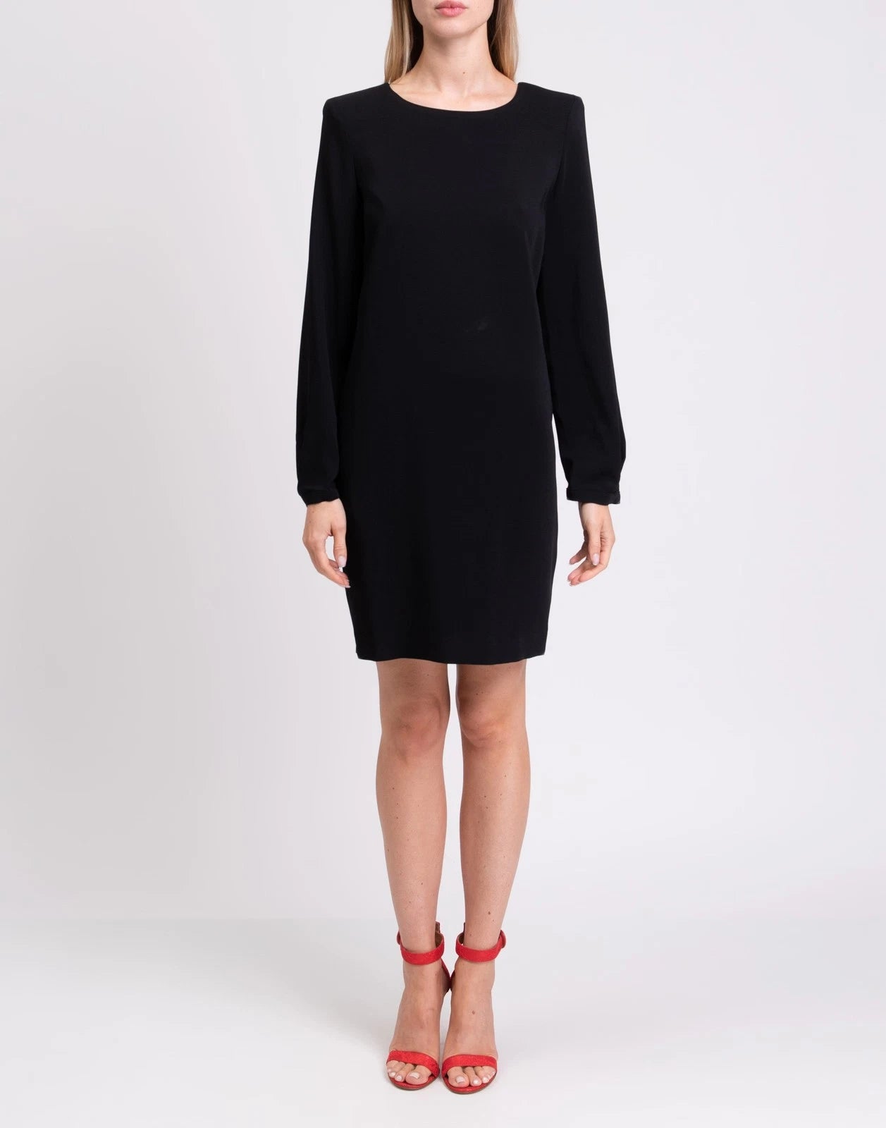 BALLANTYNE Shift Dress — IT 44 / US 8 / UK 12 (L) — Black • Lined • Stretch • Made in Italy