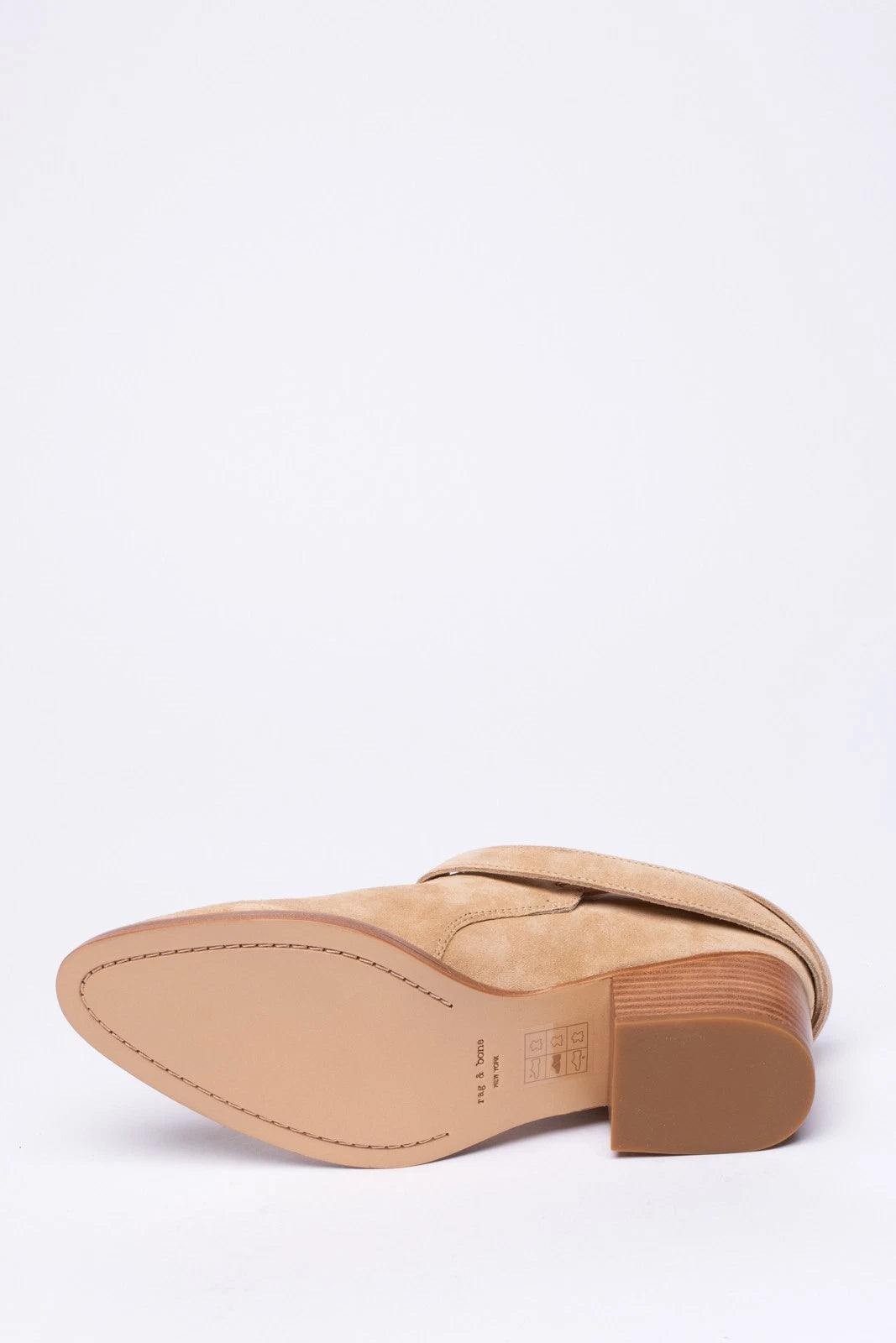 RAG & BONE Leather Booties — EU 38.5 / UK 5.5 / US 8.5 — Mid Heel • Metal Logo