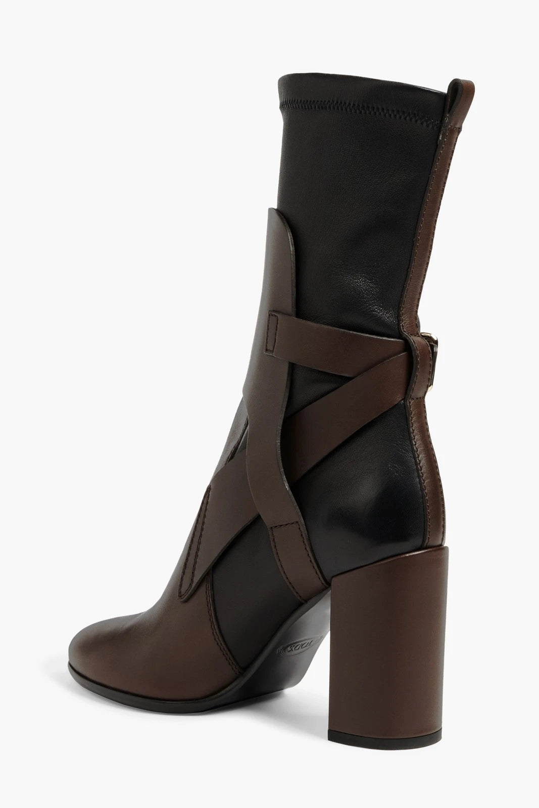 TOD’S Leather Ankle Boots — US 7.5 / EU 37.5 — Brown/Black