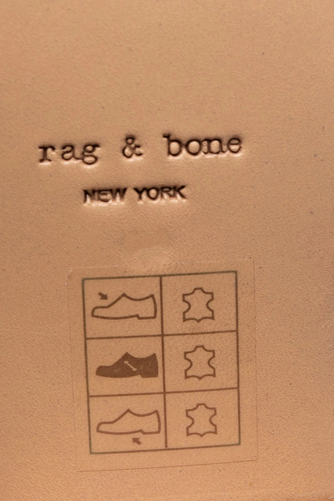RAG & BONE Leather Booties — EU 38.5 / UK 5.5 / US 8.5 — Mid Heel • Metal Logo