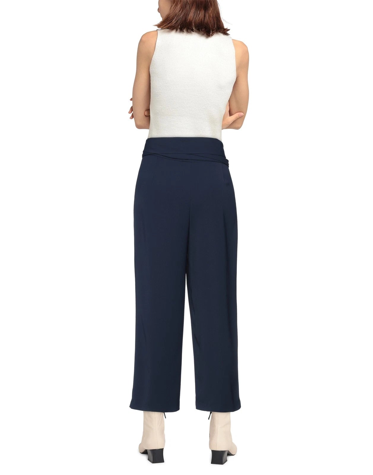 IRIE Crepe Straight Trousers — Size M (Blue)