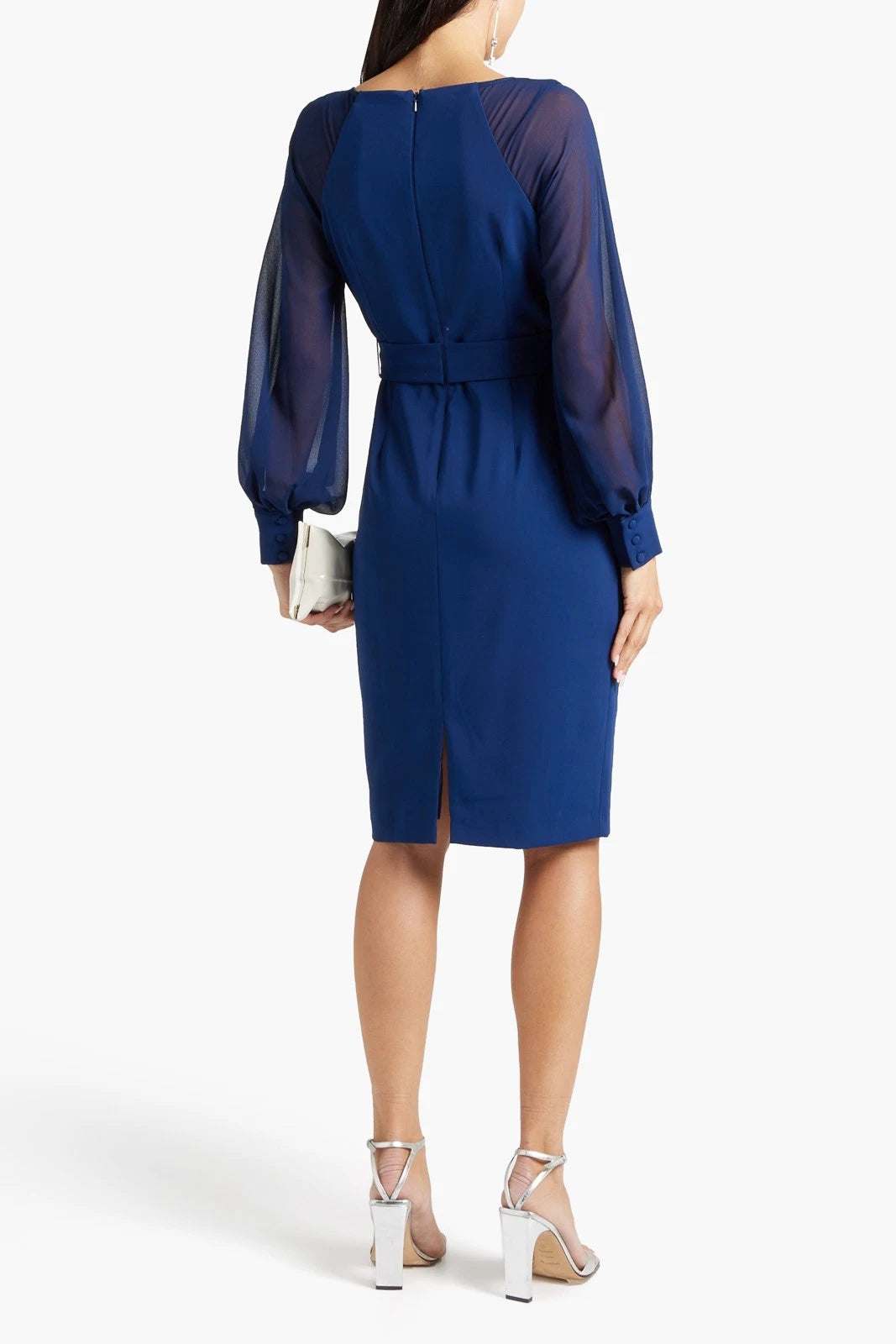 BADGLEY MISCHKA Chiffon Knee-Length Dress — US10 / UK14 / IT46 (XL)