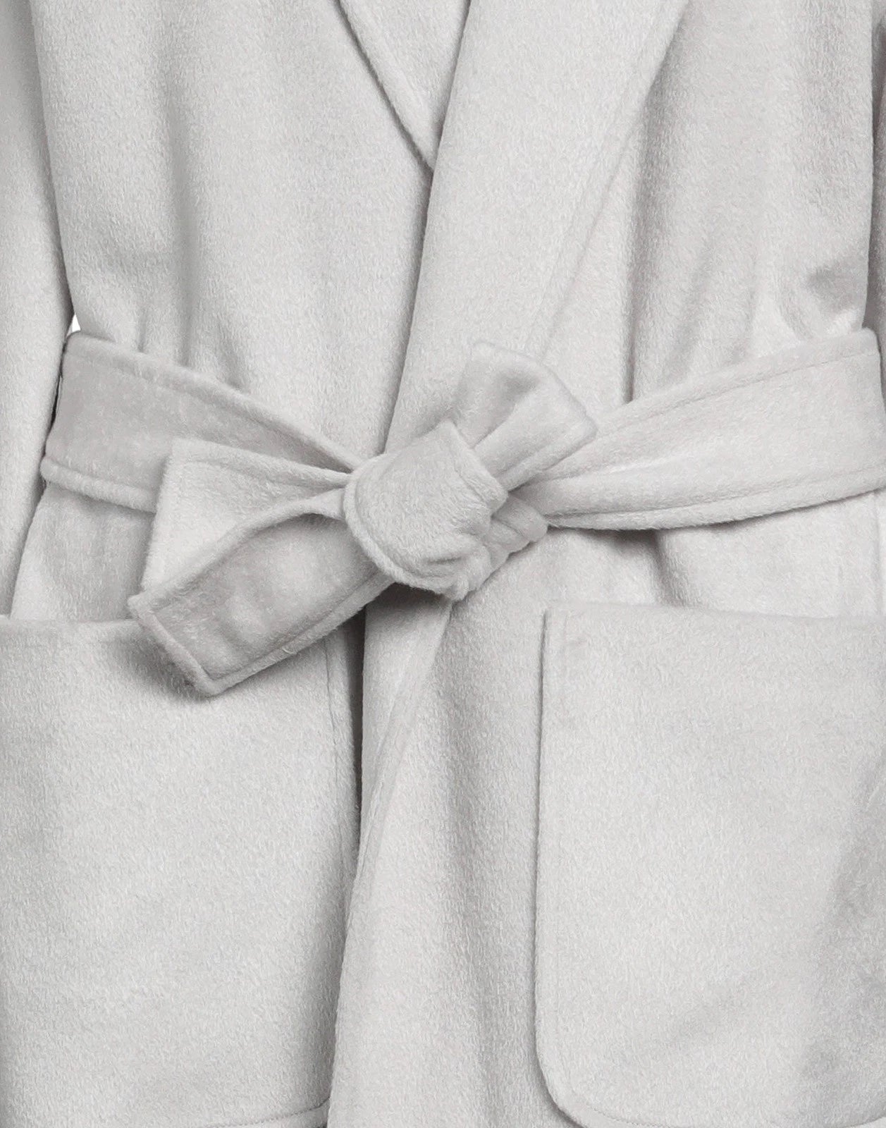 YES LONDON Long Wrap Coat — IT 44 / US 8 / UK 12 (L) — Wool Blend • Belted — Made in Italy