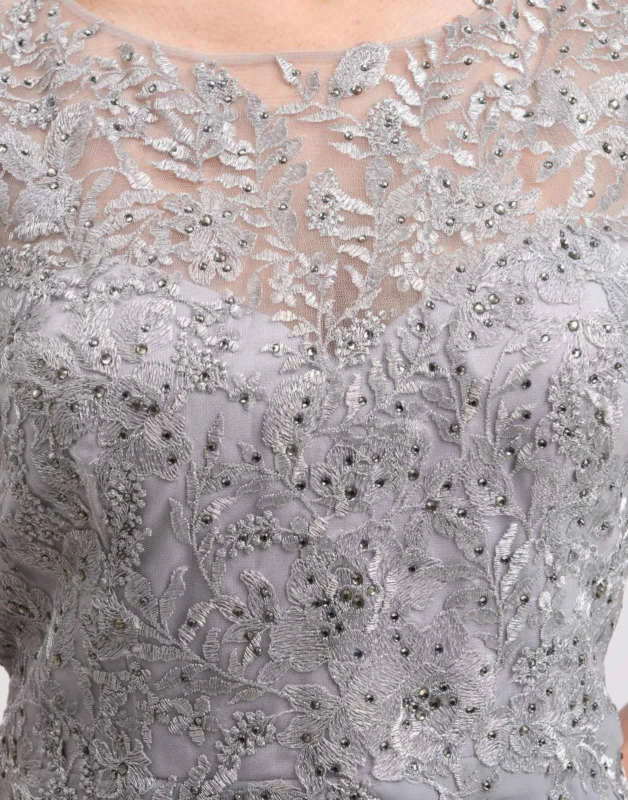 SOLOGIOIE Sheath Dress — Size 41 (Plus; approx. M) — Embroidered • Rhinestones
