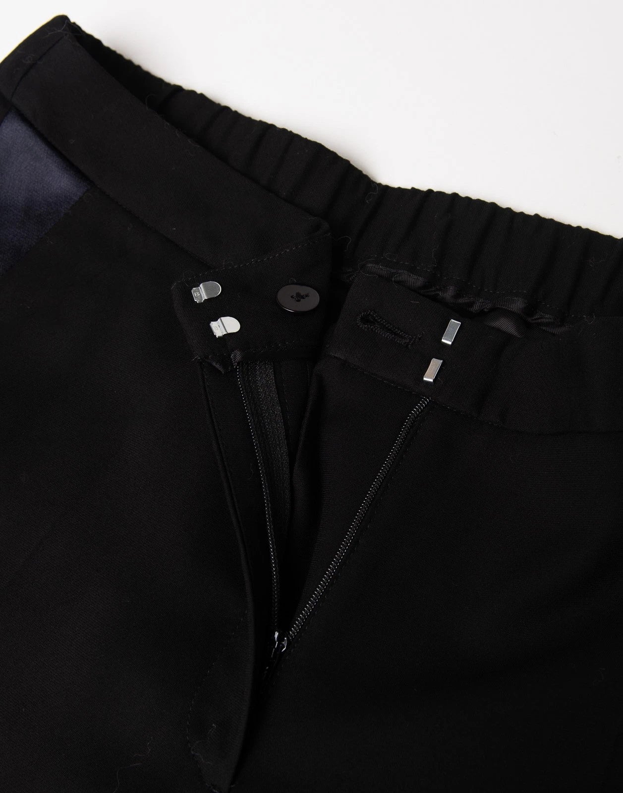 “8” Tailored Trousers — IT 38 (XS) — Elasticated Back — Black — Made in Portugal