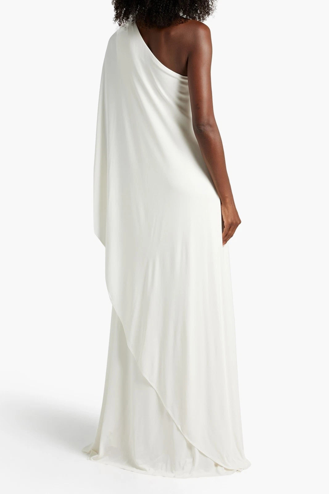HALSTON One-Shoulder Gown — US 4 / S — White