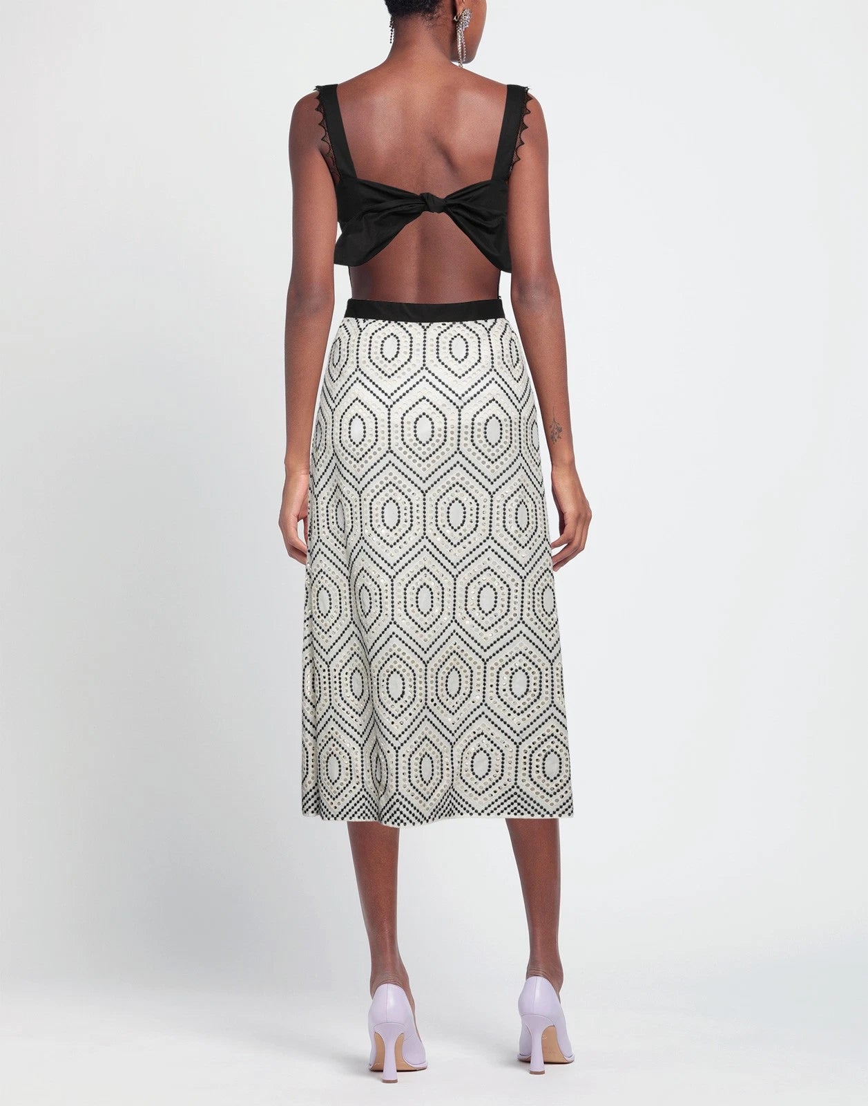 SIMONA CORSELLINI Sangallo Lace Midi Dress — IT 44 / US 8 / UK 12 (L) — Made in Italy