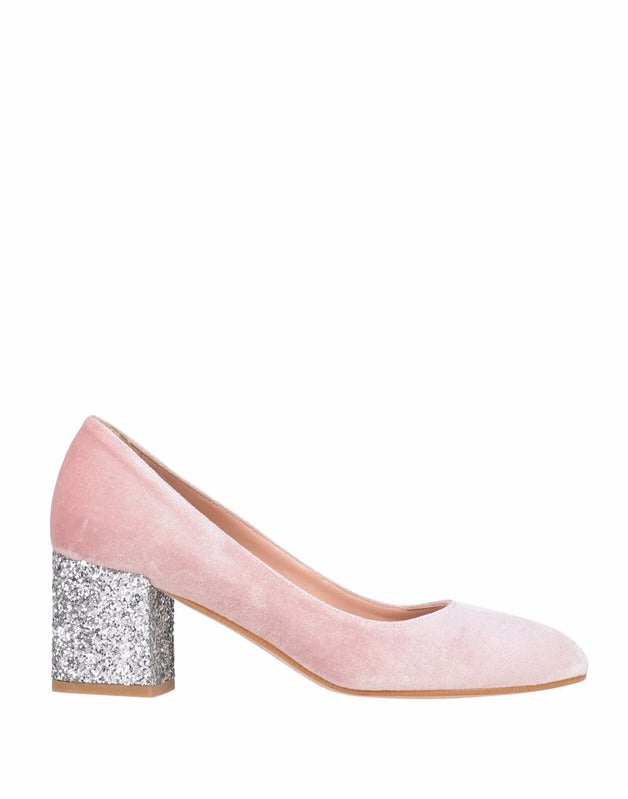 POLLINI Pump Shoes — EU 39 — Glitter Square Heel (Made in Italy)